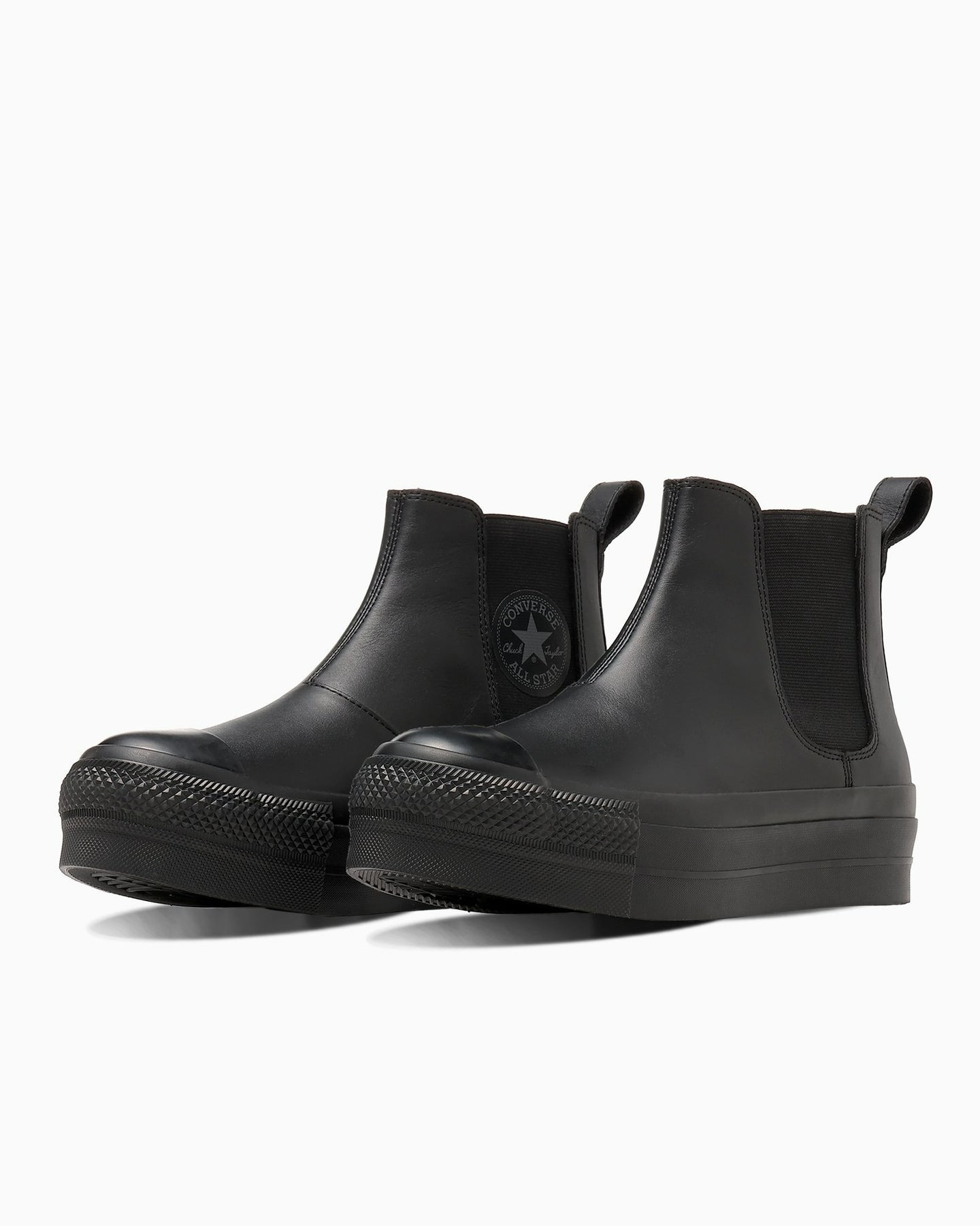 限時特價預購┃CONVERSE LEATHER ALL STAR R LIFTED SIDEGORE HI 皮革 黑色 厚底 高筒