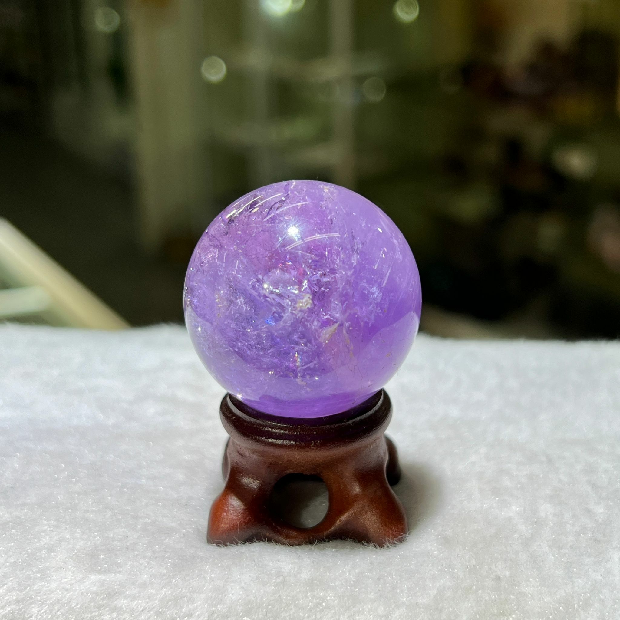 紫水晶 球 - 3.5cm+/- (不連座)