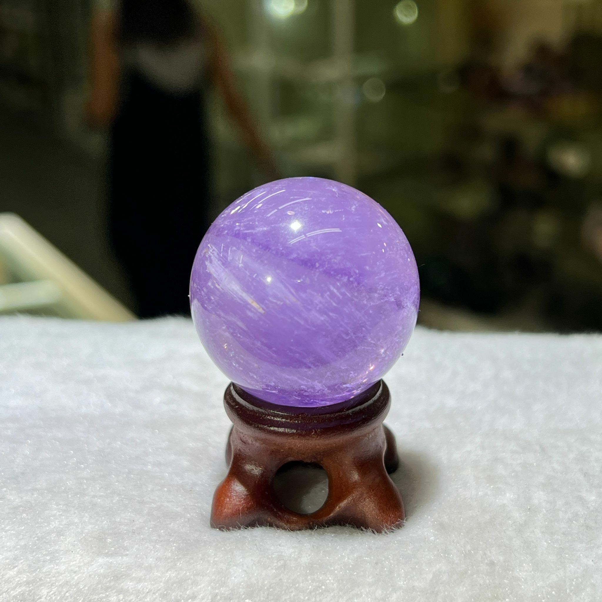 紫水晶 球 - 3.5cm+/- (不連座)
