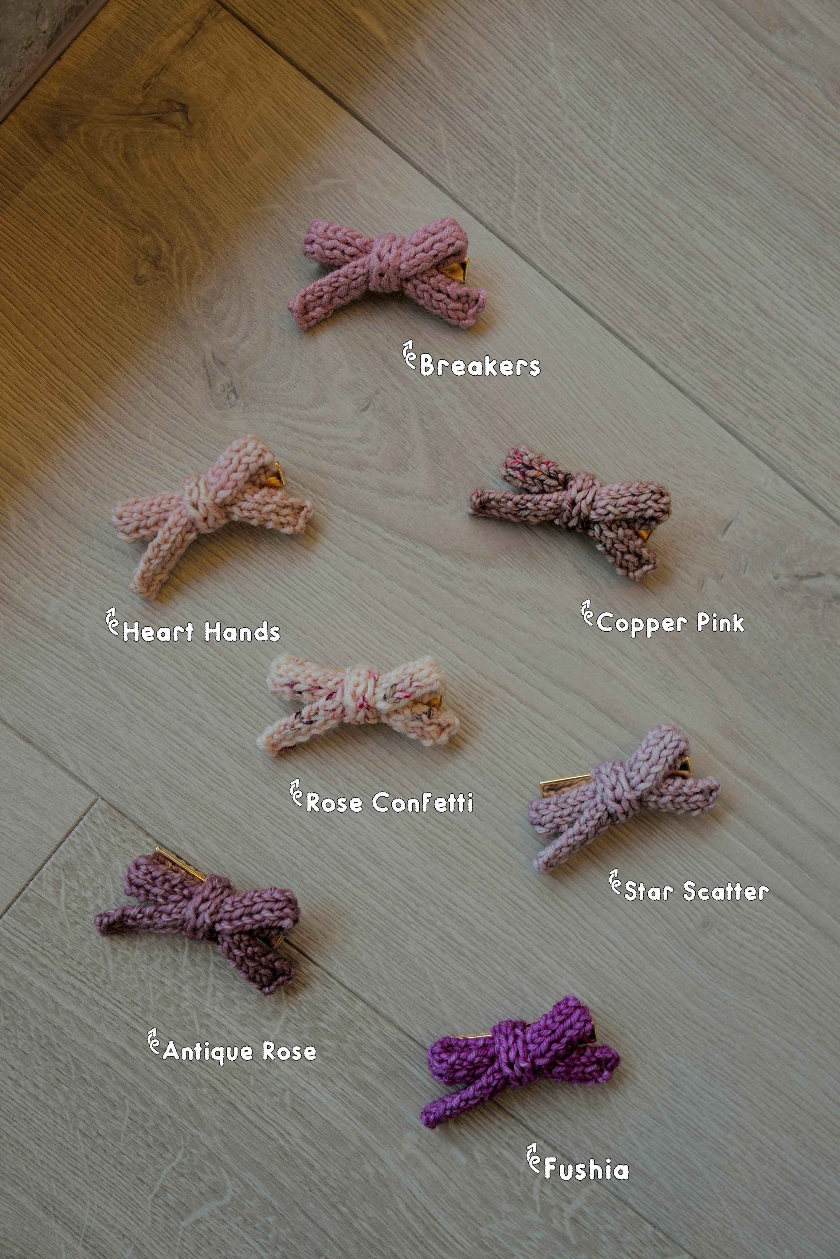 Nini Knit - 日本手工髮夾 蝴蝶結小款