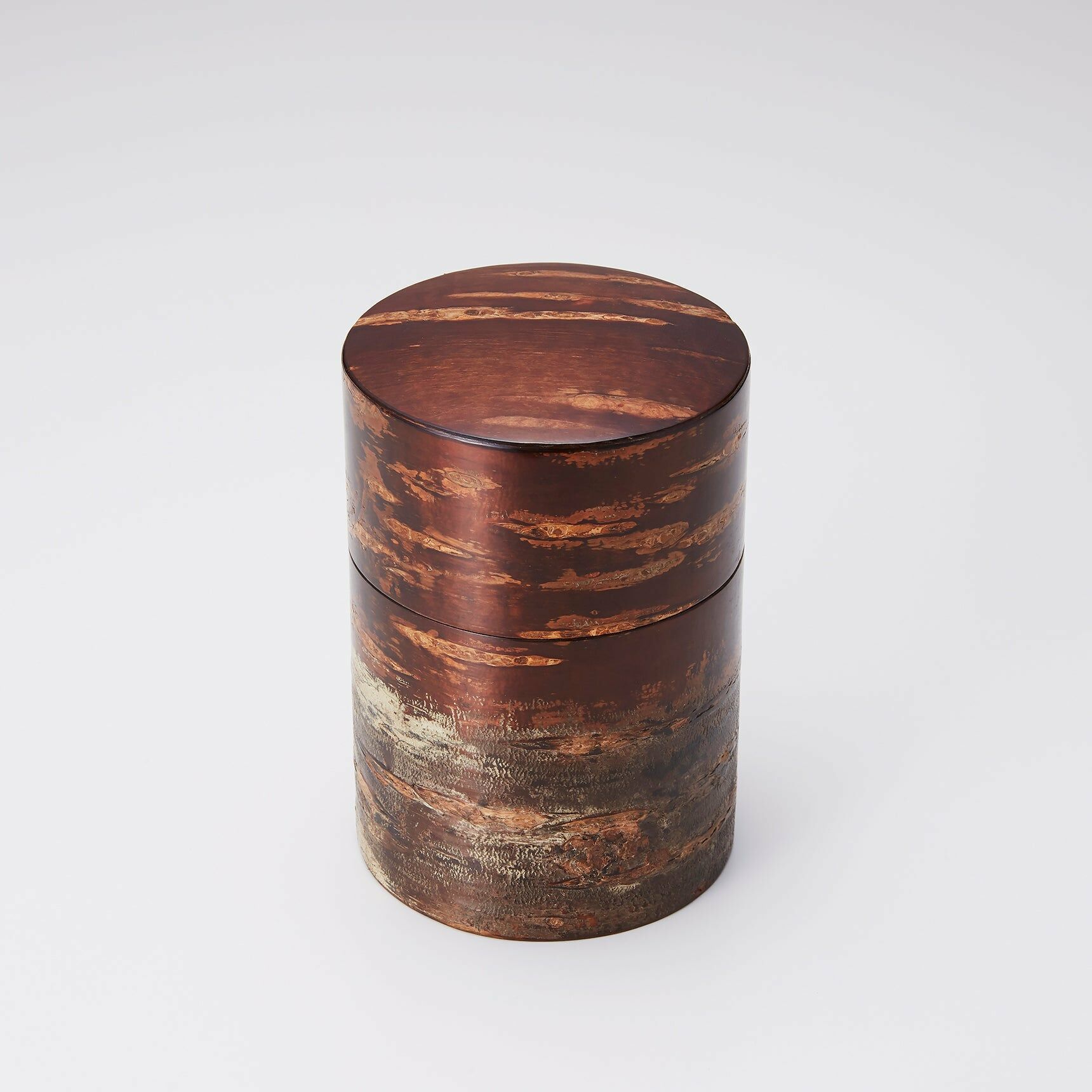 富岡商店 櫻花木皮長茶筒 琥珀色