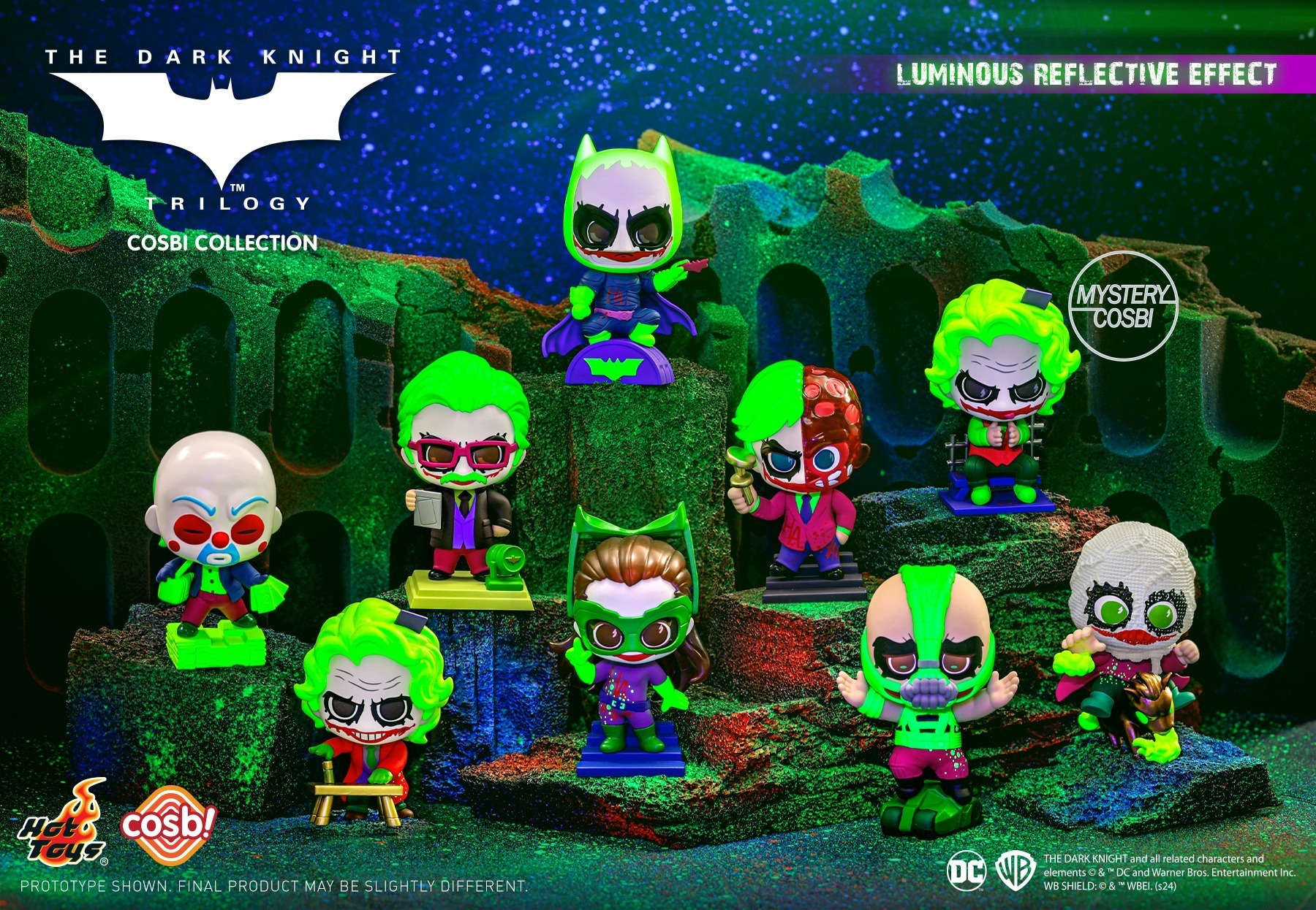 Hot Toys 蝙蝠俠黑夜之神三步曲 小丑化 The Dark Knight Trilogy Jokerized Cosbi Bobble-Head Collection (一套8款)
