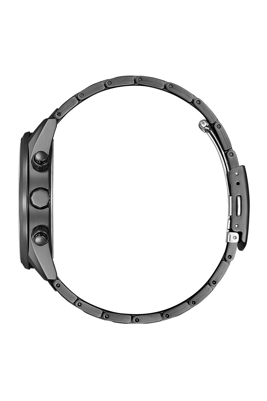 萬年鐘錶 - Citizen 星辰錶    空中之鷹全黑藍面光動能電波男錶  AT8265-81L  錶徑43MM