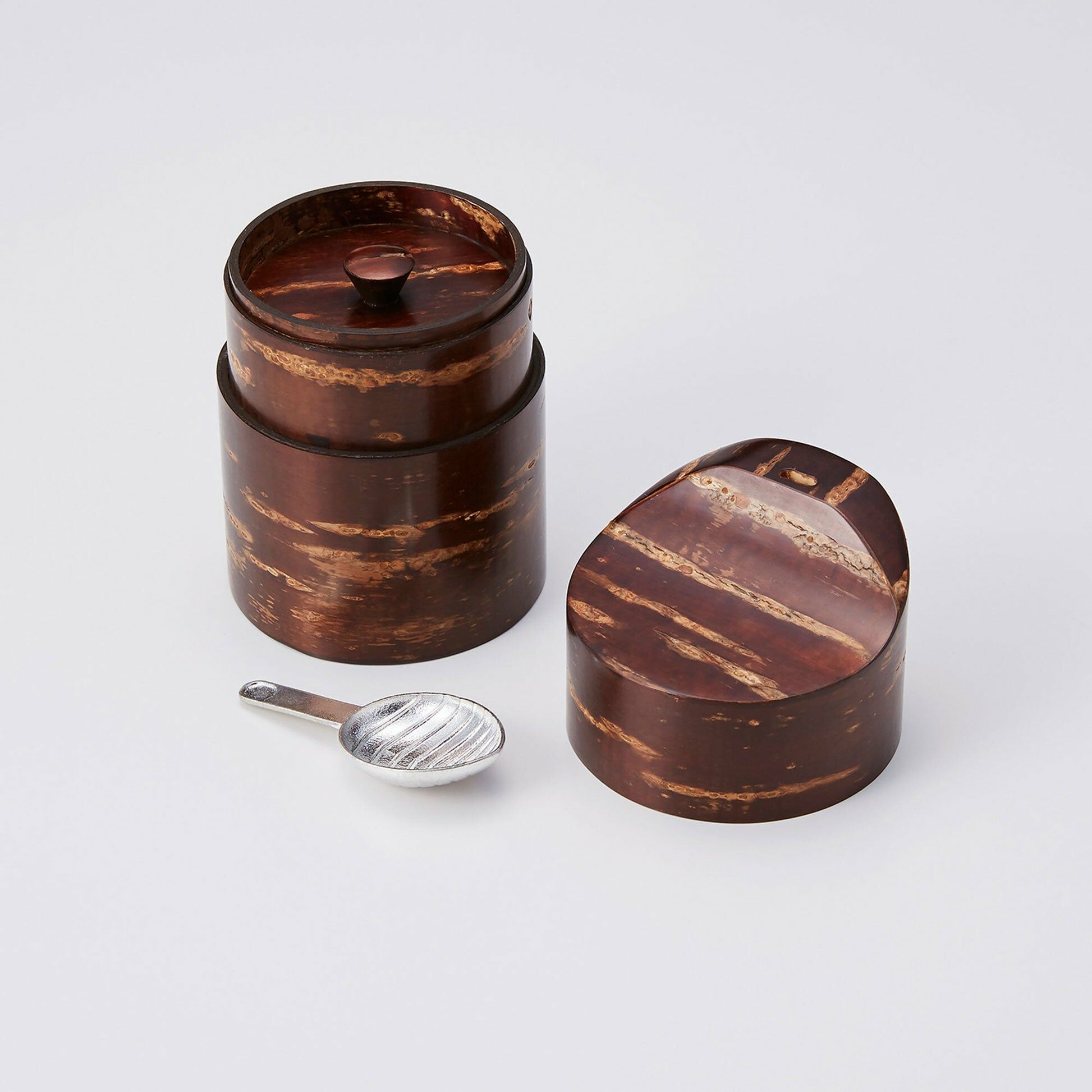 富岡商店 櫻花錫葉茶匙茶筒組