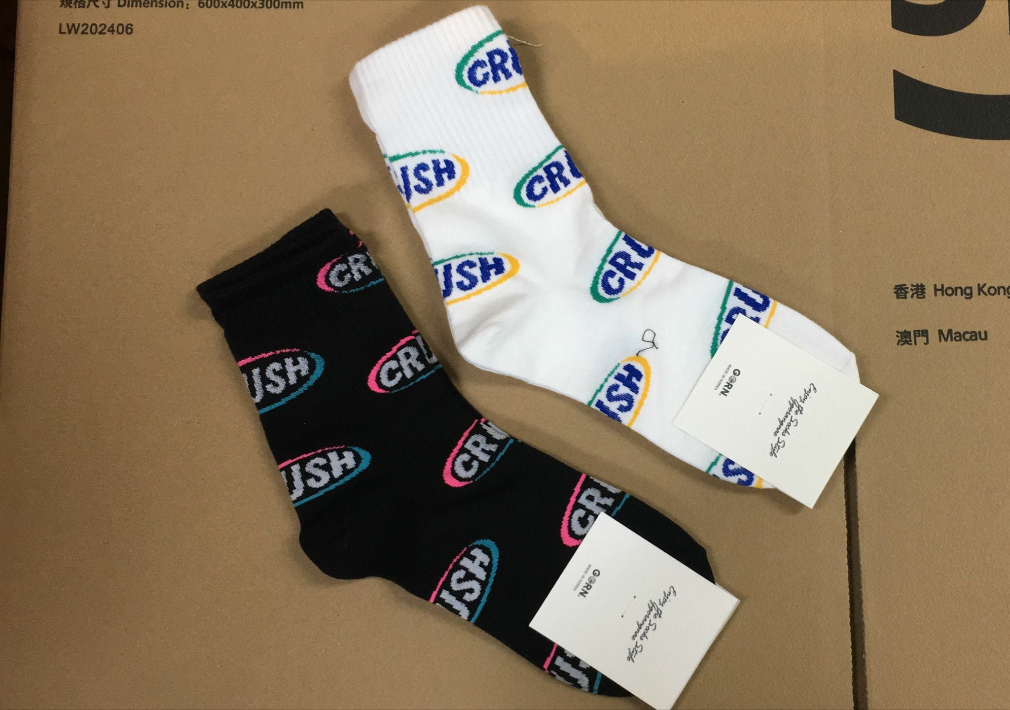 現貨GRUSH LOGO 襪( AT 583)