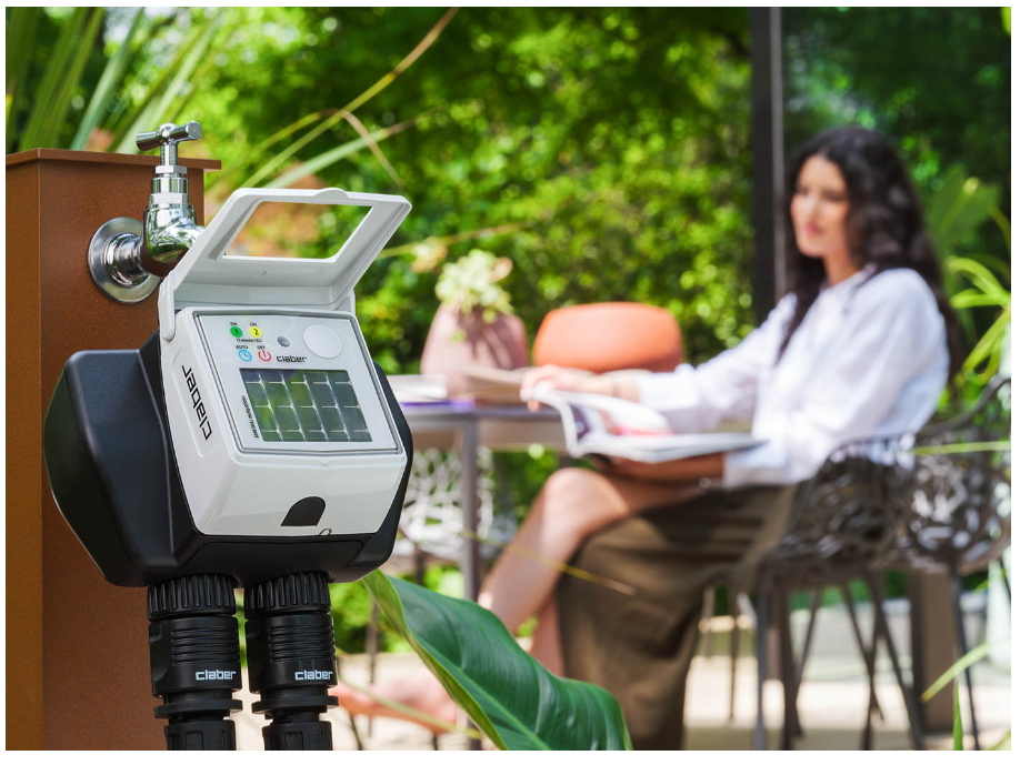 "CLABER" 意大利藍牙太陽能灑水時間制(3/4"內牙X2個出水口)-[8498]