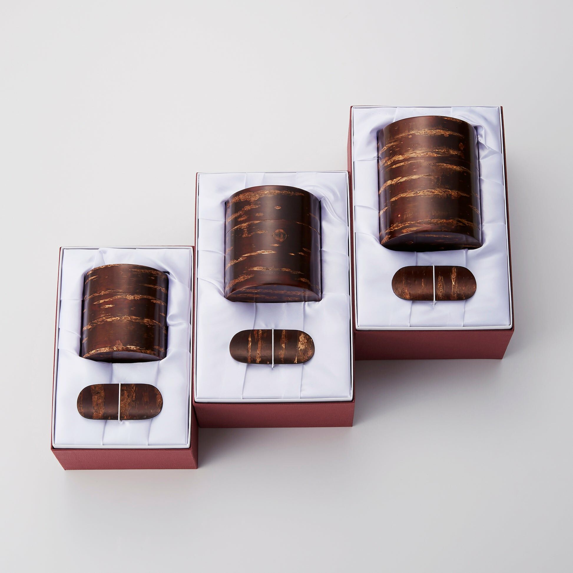 富岡商店 櫻花錫罐茶筒禮盒組 琥珀色