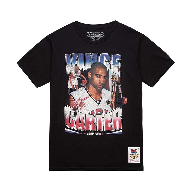 Mitchell & Ness TEAM USA LEGEND COLLAGE TEE Vince Carter 黑 短袖 MNTS059VC [台灣現貨]