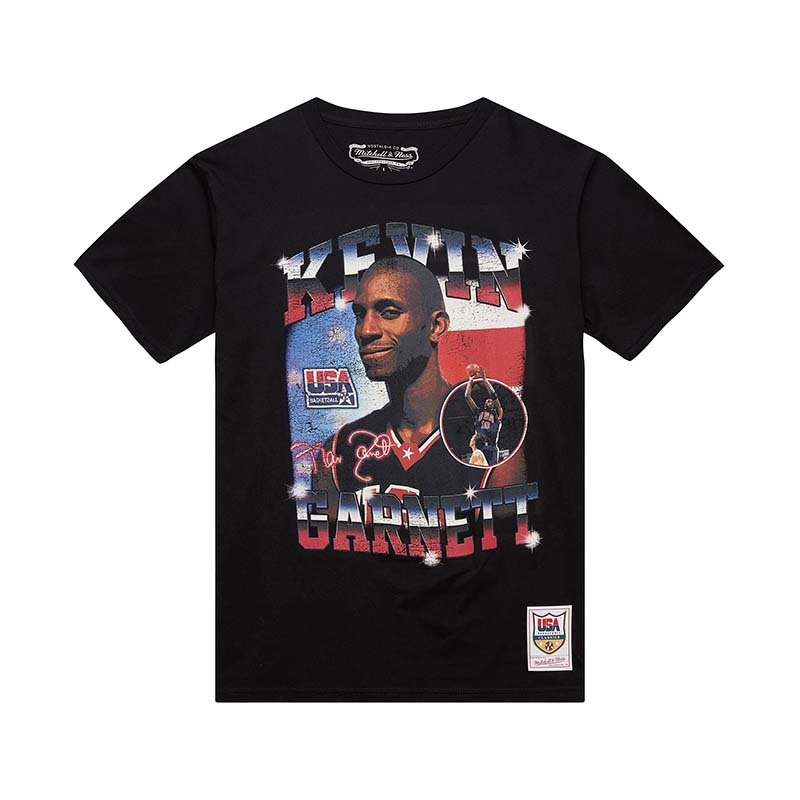 Mitchell & Ness TEAM USA LEGEND COLLAGE TEE Kevin Garnett 黑 短袖 MNTS059KG [台灣現貨]