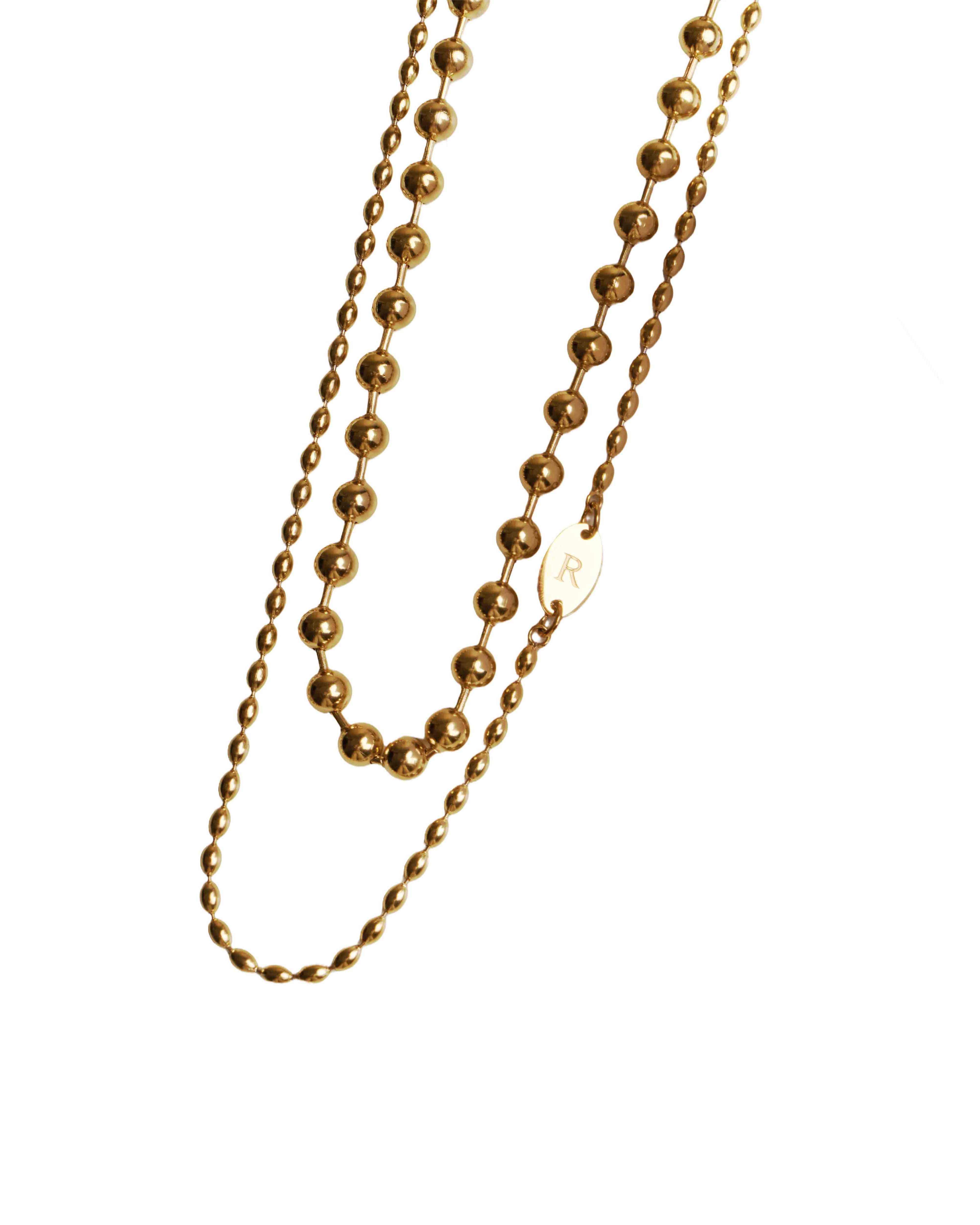 RECOVERY 珠米粒多層次項鍊 (亮金)