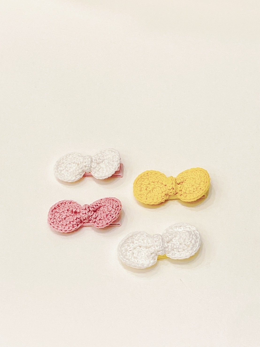 圓邊蝴蝶結髮夾