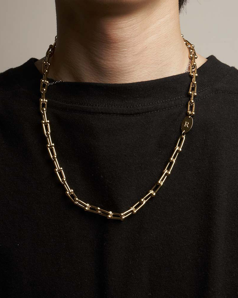 RECOVERY U型環項鍊 (亮金)