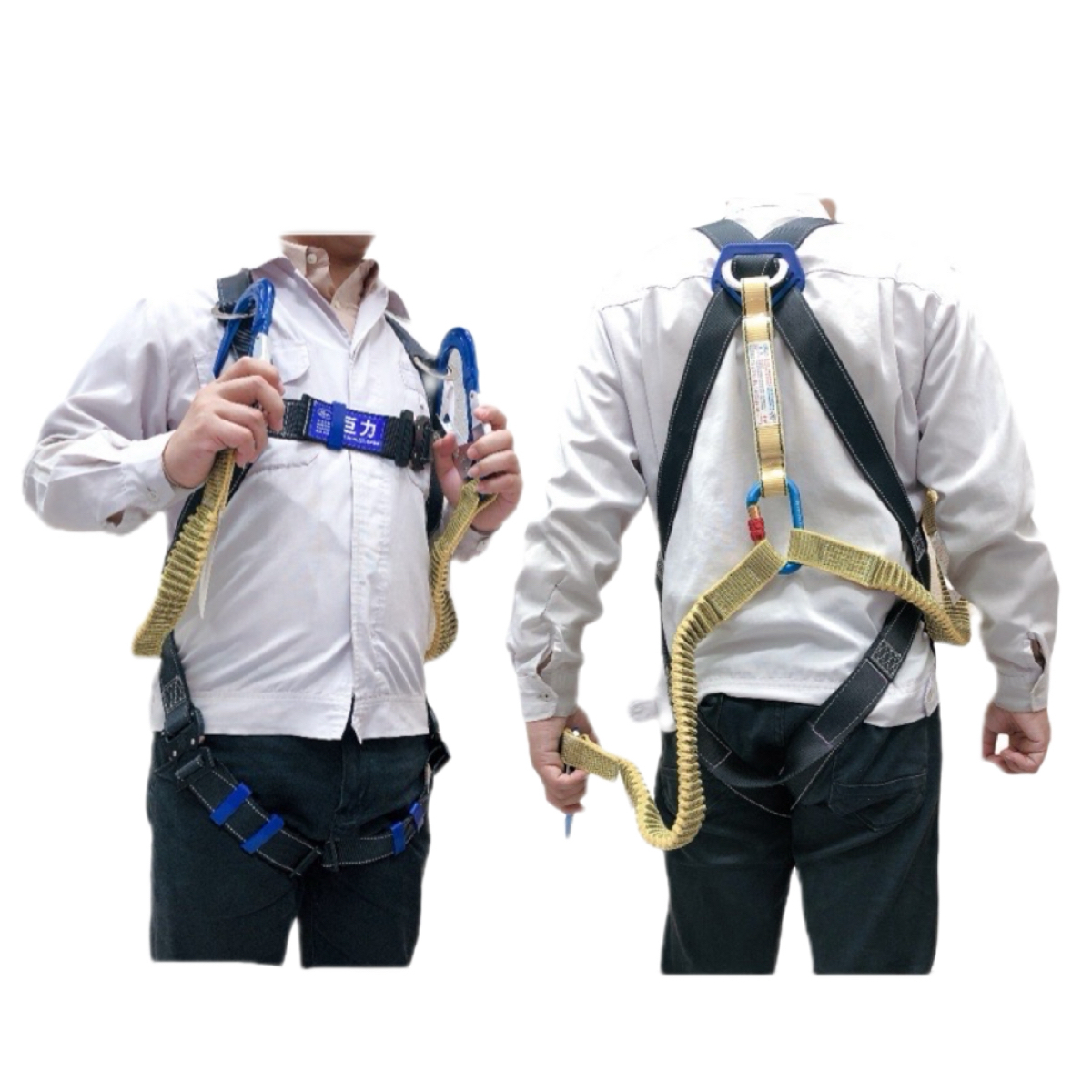 JULI 巨力 反光黑 背負式安全帶 雙大掛鉤 緩衝包 ABU002