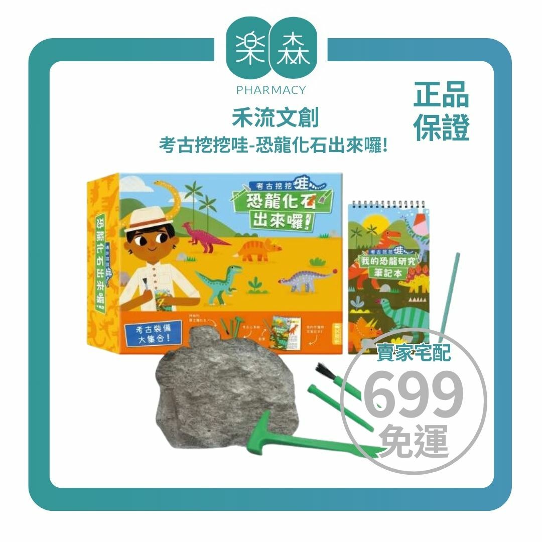【樂森藥局】🦖在小小的盒子裡挖呀挖呀挖🦖禾流文創 考古挖挖哇-恐龍化石出來囉!