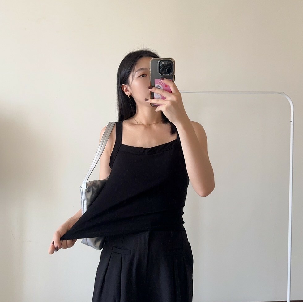 純棉微鬆方領（bratop）（現貨）