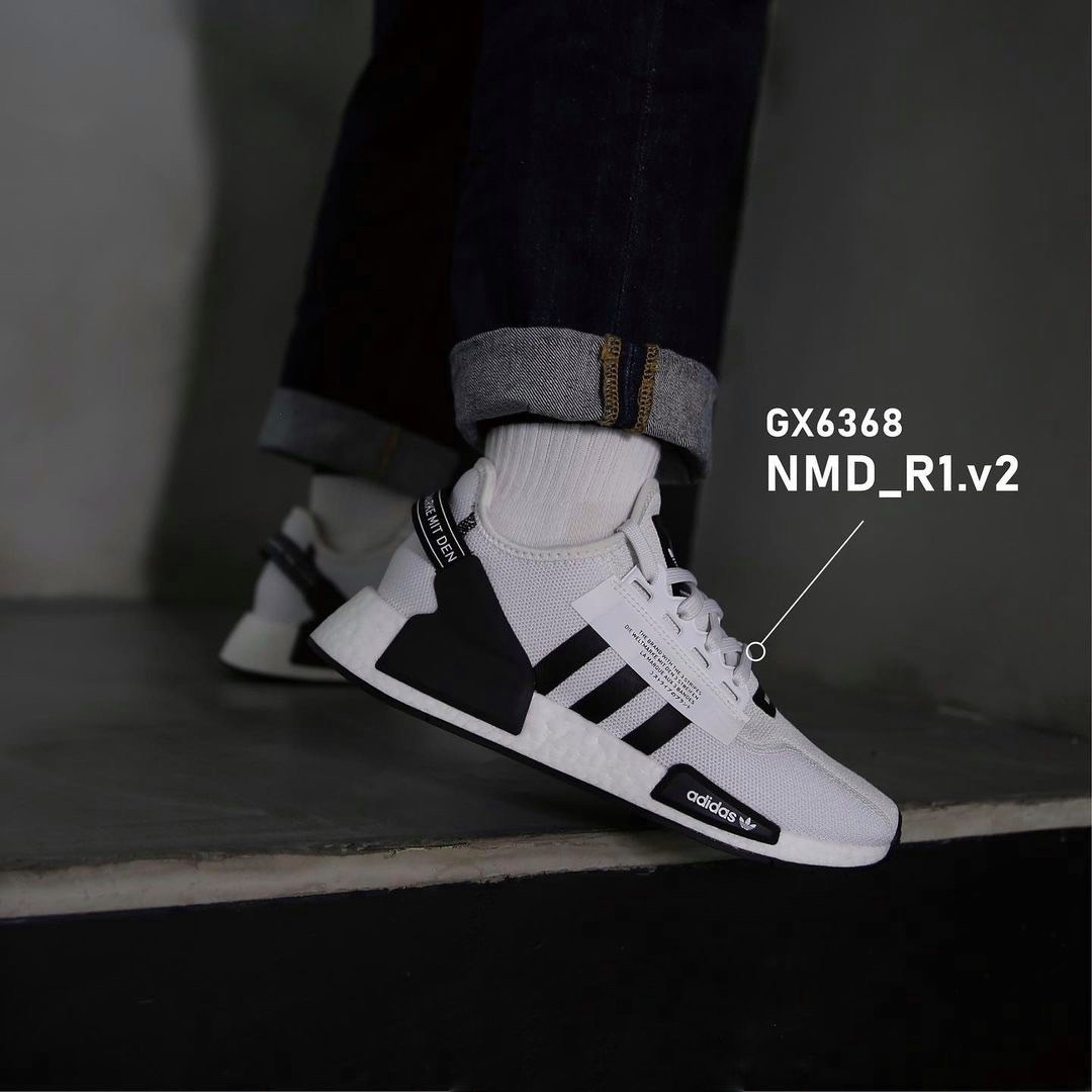 Adidas Original NMD_R1 V2 熊貓配色 白黑 男鞋 GX6368