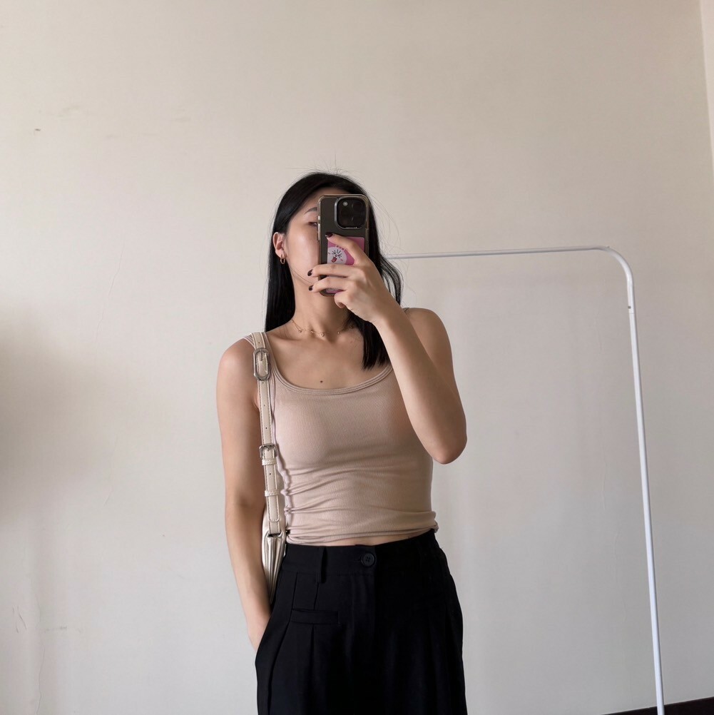 雙肩帶坑條彈性（bratop）（現貨）