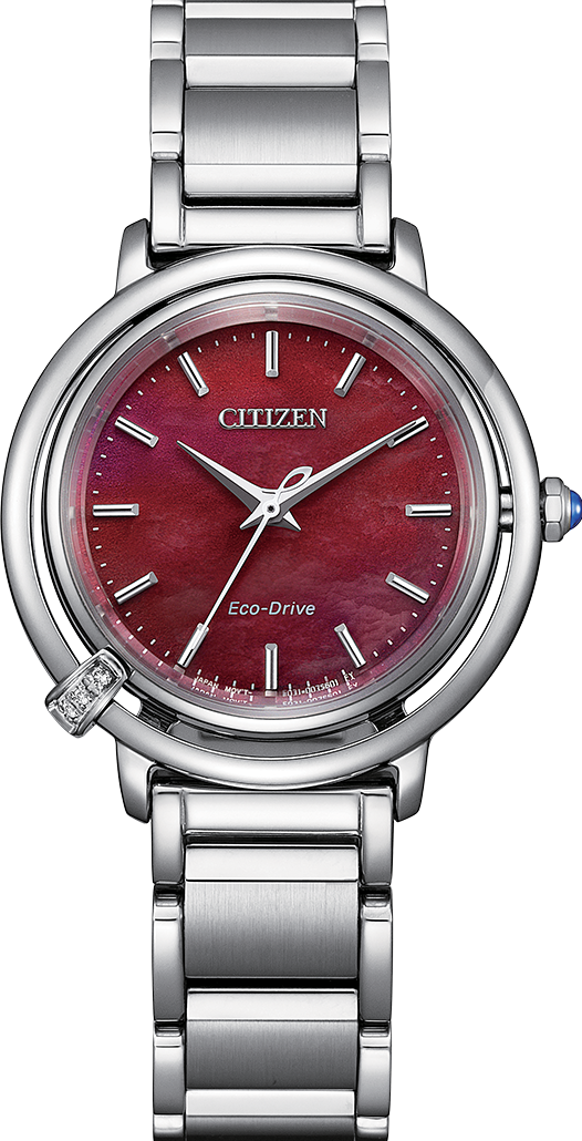 萬年鐘錶 - Citizen 星辰錶  L系列 曙光光動能鑽石光動能女錶附贈皮革錶帶 EM1090-78X 錶徑312MM