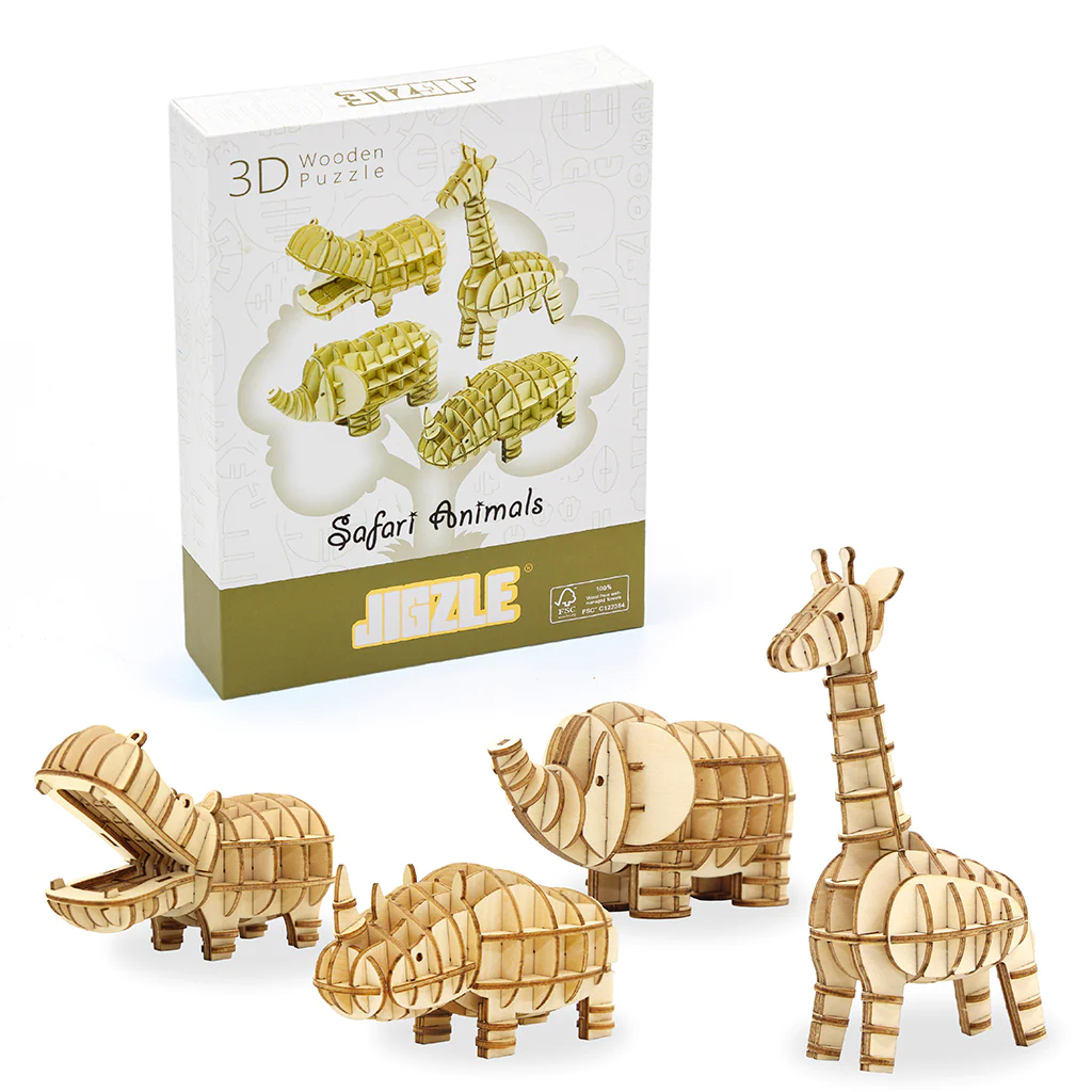 【Jigzle】Safari Animals puzzle Set