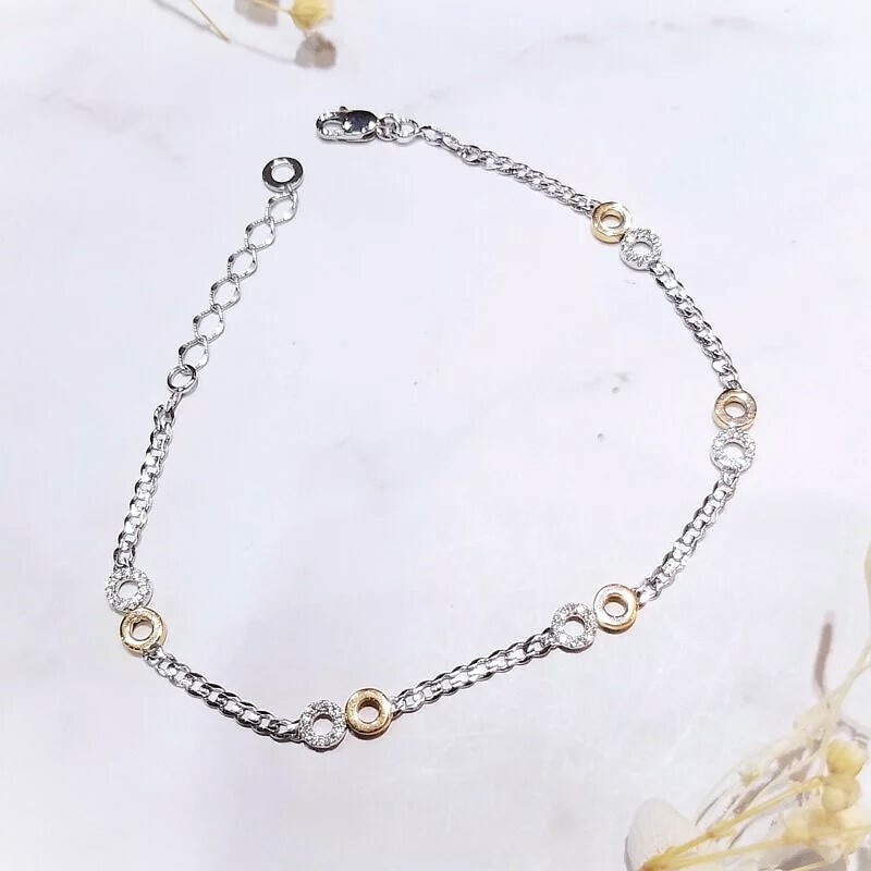 全新18K金19份鑽石手鍊