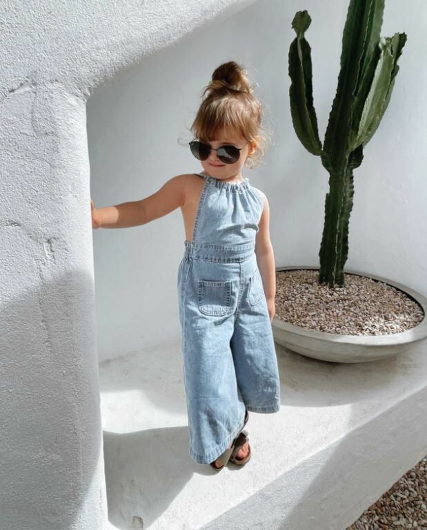 TWIN COLLECTIVE KIDS 綁帶連身褲 Jane Jumpsuit - Jewel Blue