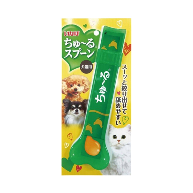 INABA 肉醬餵食專用棒 綠色骨頭款