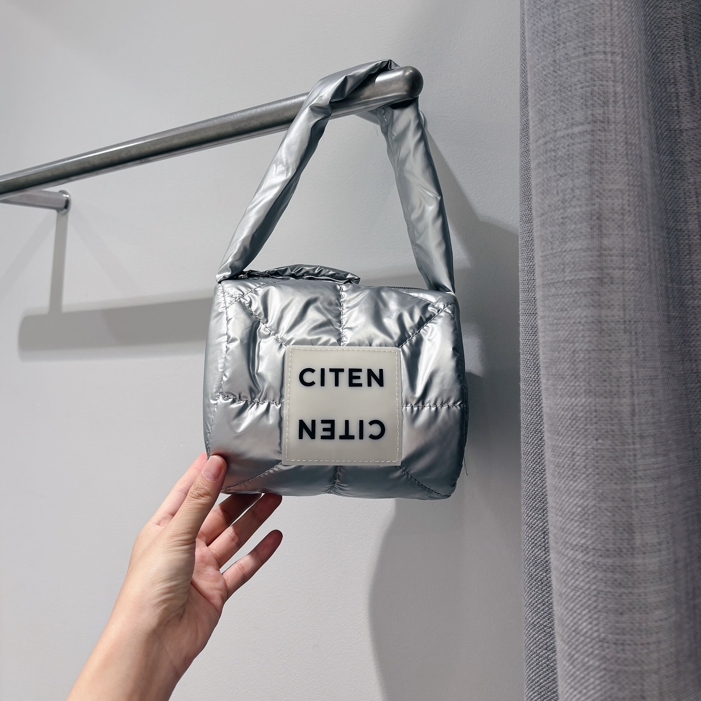 Citen 小香風 銀色 日本 4色 圓筒包 托特包 購物袋