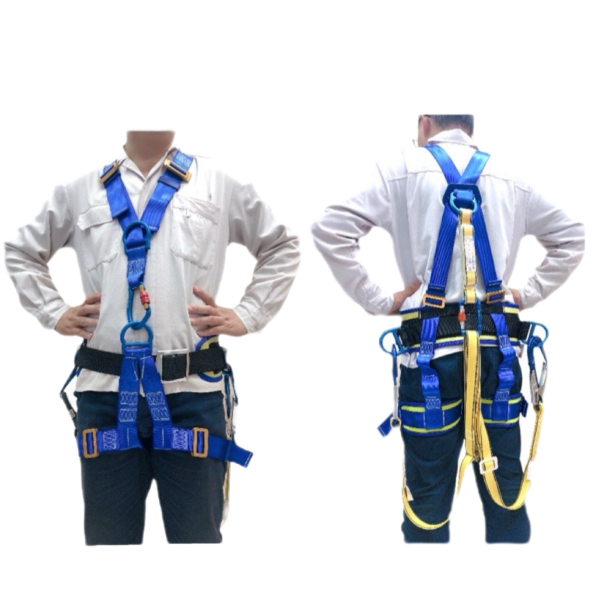 JULI 巨力 消防斜坡用背負式安全帶 雙大鋁鉤+背負式安全帶+O型環+緩衝包 ALUHY002