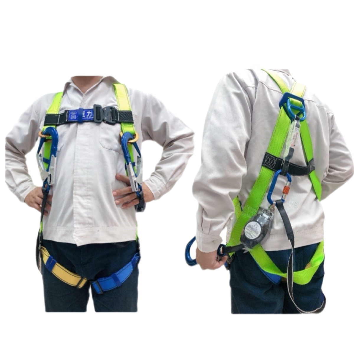 JULI 巨力 捲匣防墜器+背負式安全帶 雙大掛鉤 緩衝包 AHA002