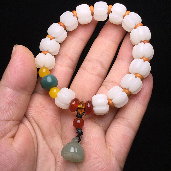 JK KOREA Bodhi Root Pumpkin Beads Bracelet  J0910