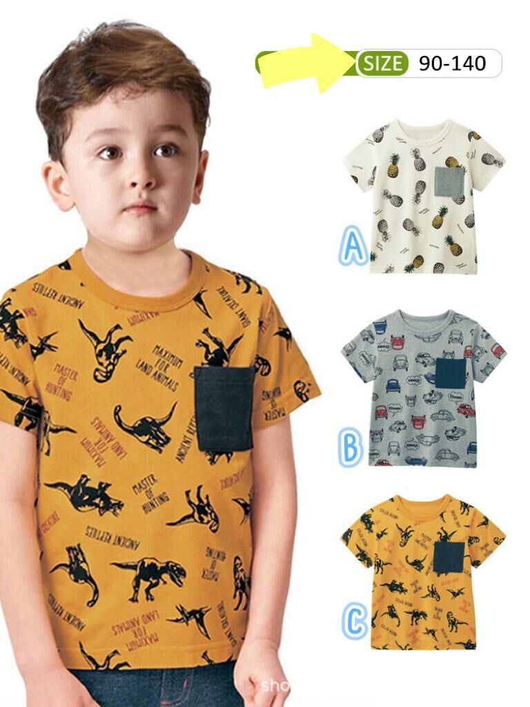 男童薄款印花短袖Tee-2401238