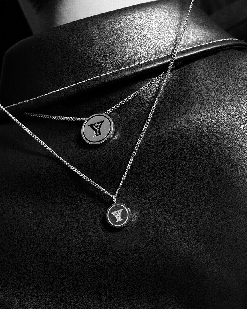 雙生 x RECOVERY 錯位Y小圓牌項鍊 (亮金)