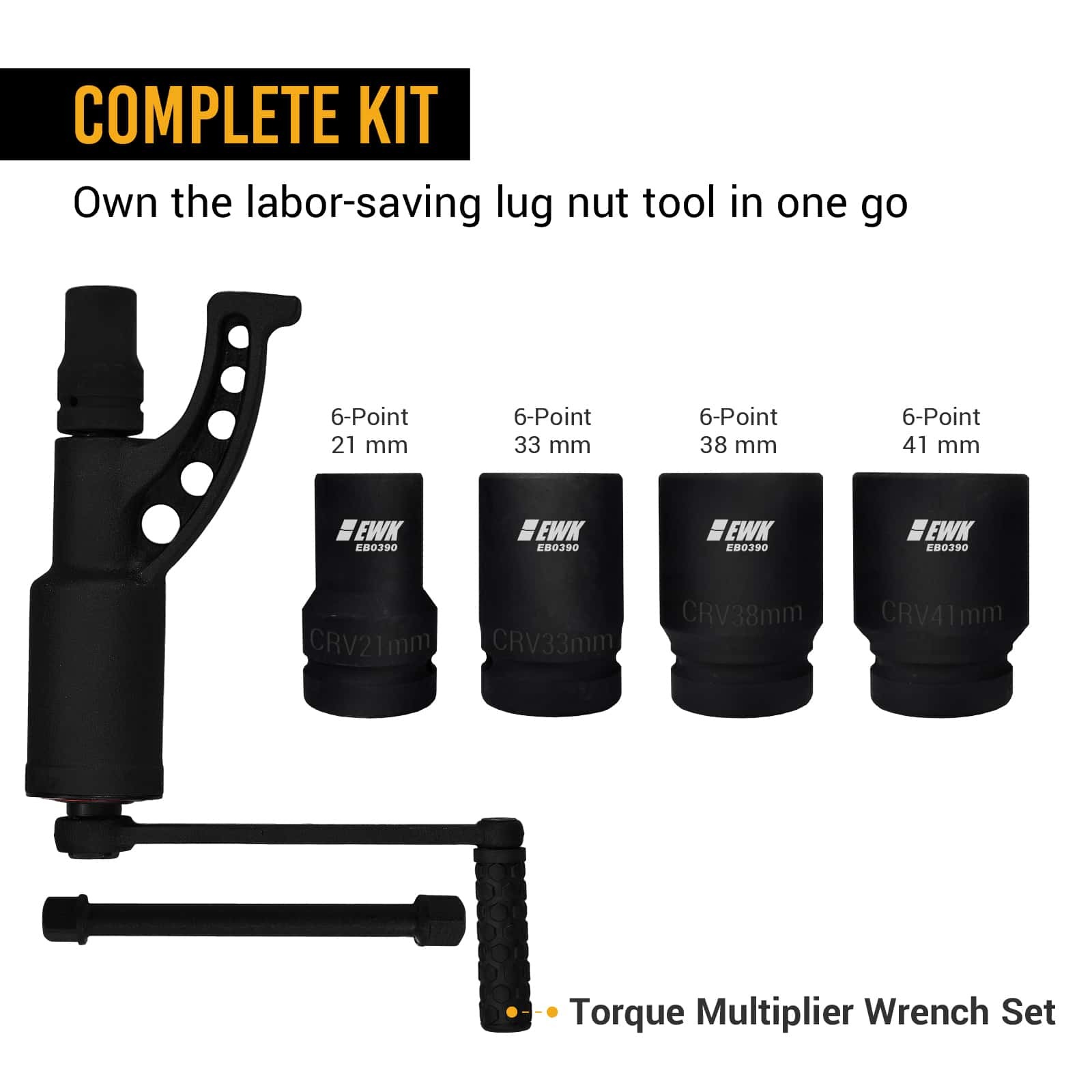 7 Pcs 1-inch Drive Torque Multiplier Wrench | EWK