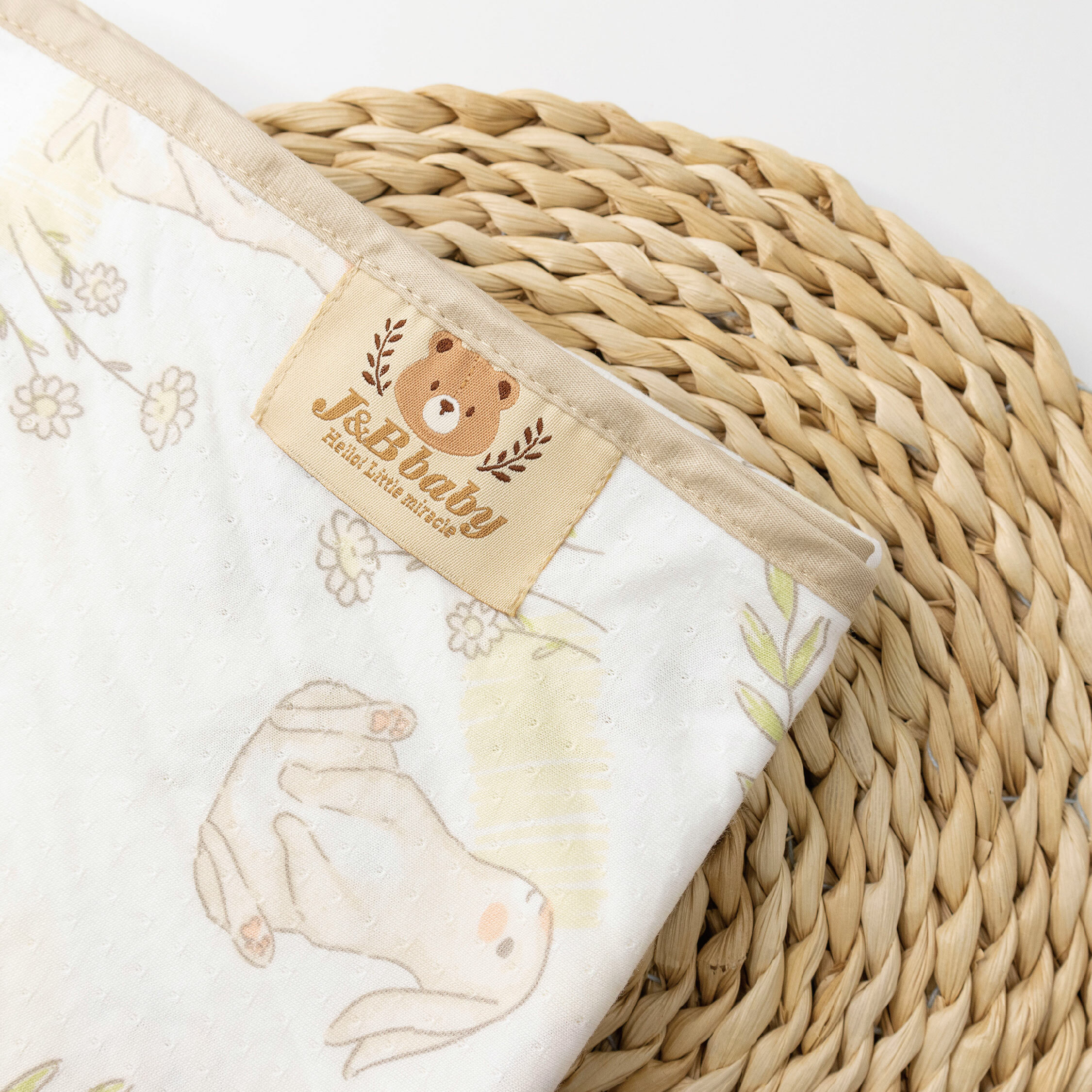 【JB0336】MIT軟Q小兔花園雙面透氣蓋被