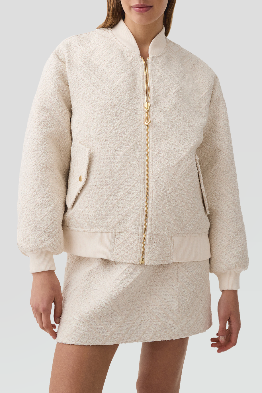 Aje｜TECTONIC 織紋飾面飛行外套