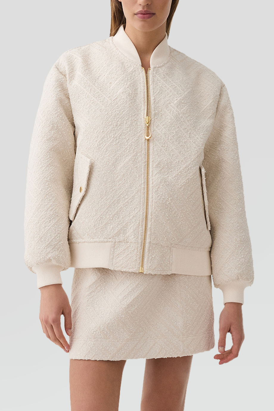 Aje｜TECTONIC 織紋飾面飛行外套