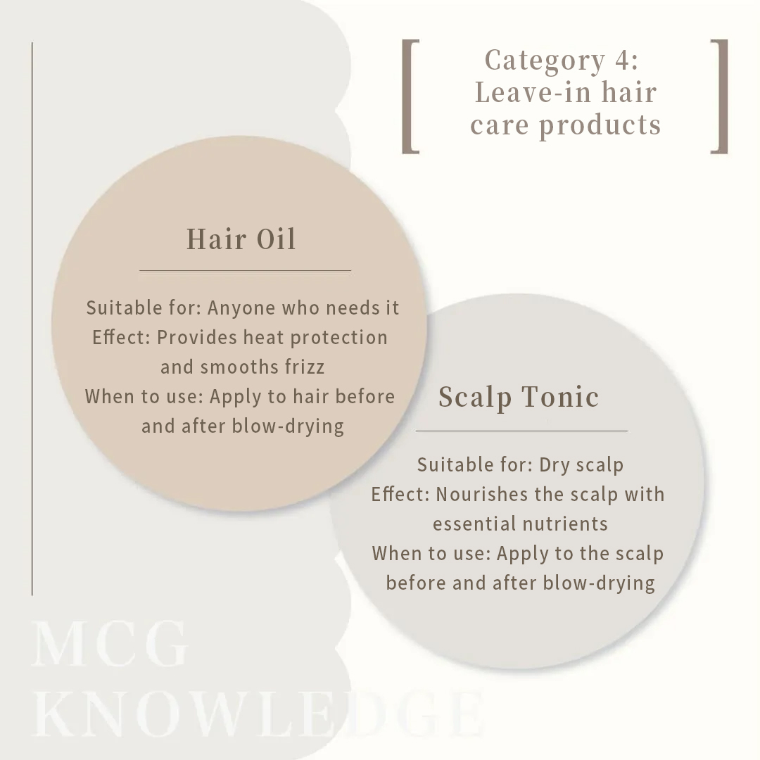 Category 4: Leave-in hair care products