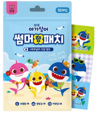 韓國Baby shark 天然草本防蚊貼(18入/包)