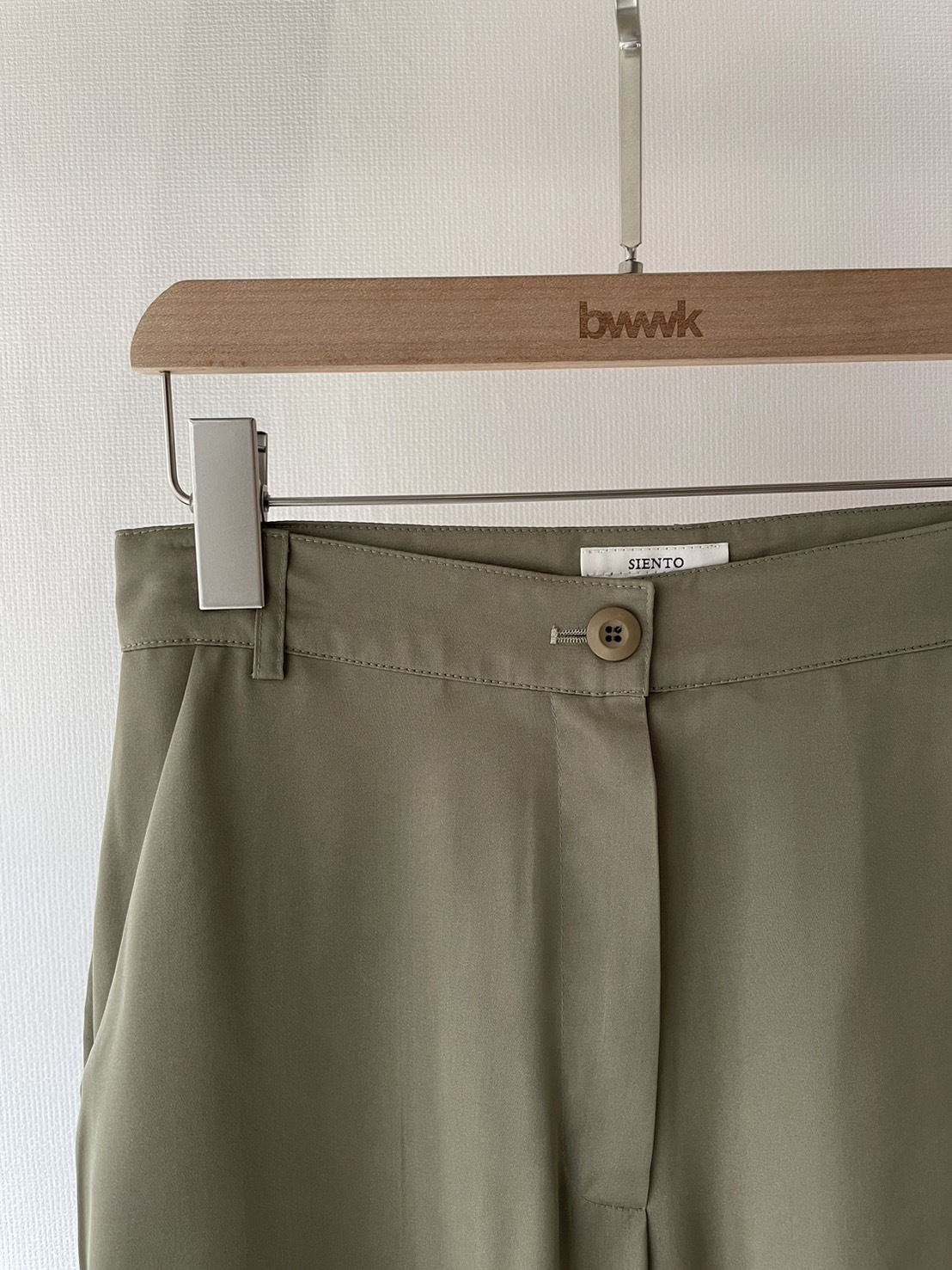 絲綢束口工裝褲