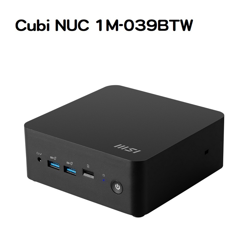 MSI微星Cubi NUC 1M-039BTW準系統商用迷你電腦(CoreTM 5 120U)