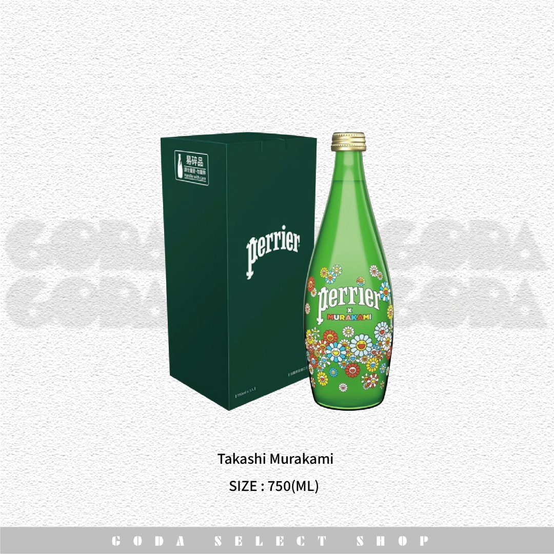 [現貨秒發]Perrier X Takashi Murakami 村上隆 法國 沛綠雅 氣泡天然礦泉水 750ml 玻璃瓶 #GT