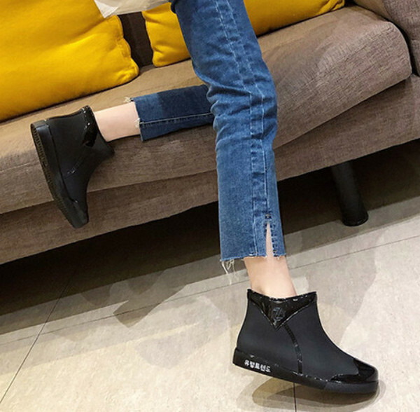 New style (black size 36-40) rain boots, water shoes, rain boots (contact customer service after placing order to confirm delivery size)