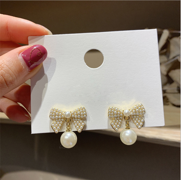 JK KOREA new temperament atmospheric bow earrings J0439