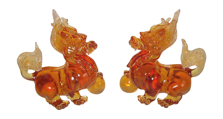 鹿港窯禮品館 神獸護佑 開運四不像琉璃雕塑   開張大吉限量珍藏