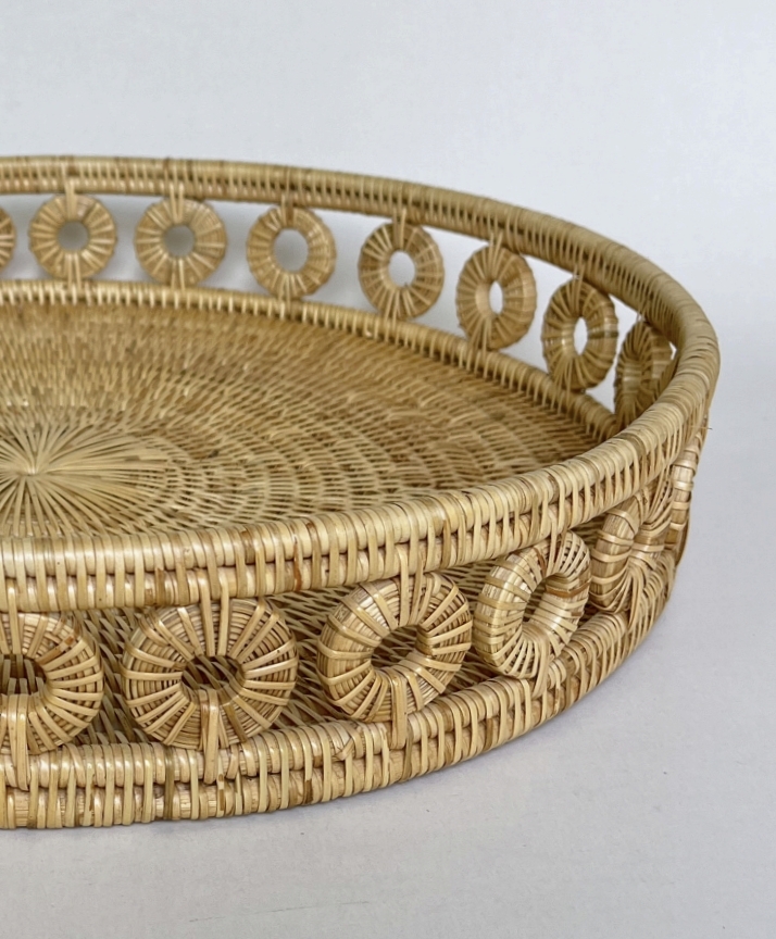 柳藤編織圓盤｜Gola Tray｜柬埔寨