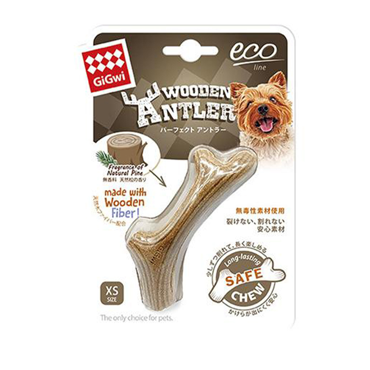 GiGwi 鹿角造型 天然木 潔齒磨牙棒 XS GW8455