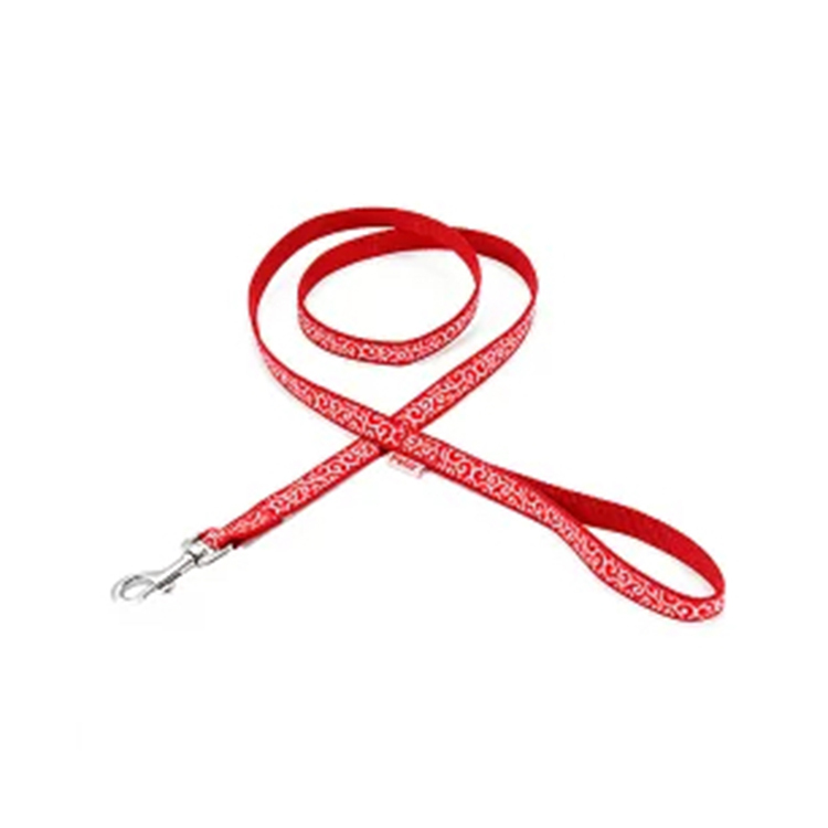 Petio 犬雅 唐草拖帶 紅 S 小型犬用 15mmx120cm