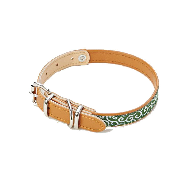 Petio 犬雅頸帶 綠色唐草 SS 超小型 犬用 20-25cm