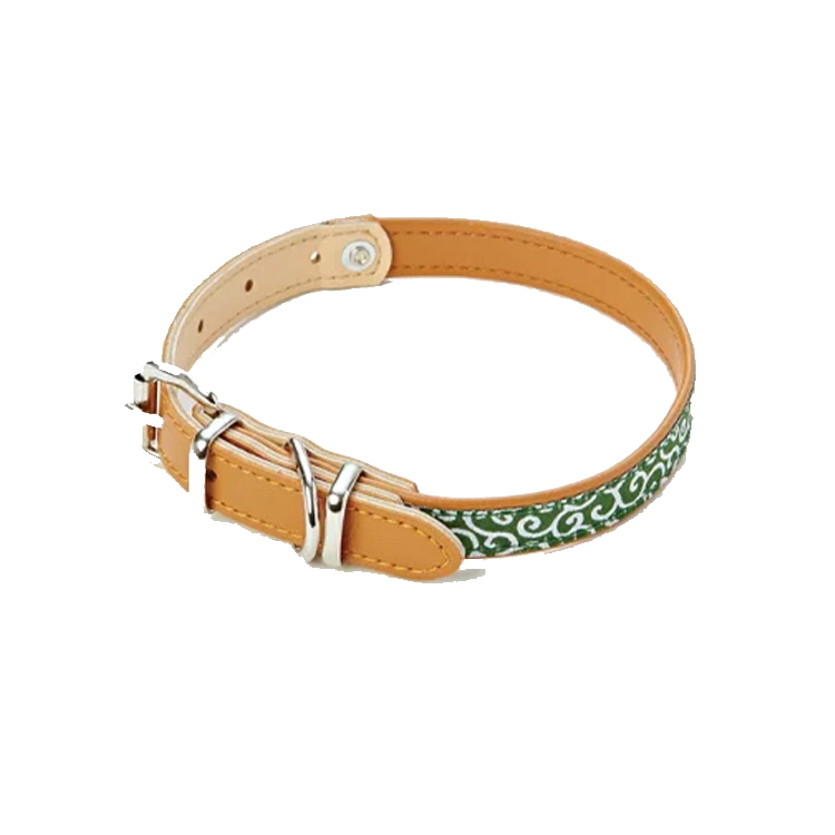 Petio 犬雅頸帶 綠色唐草 S 小型犬用 23-33cm