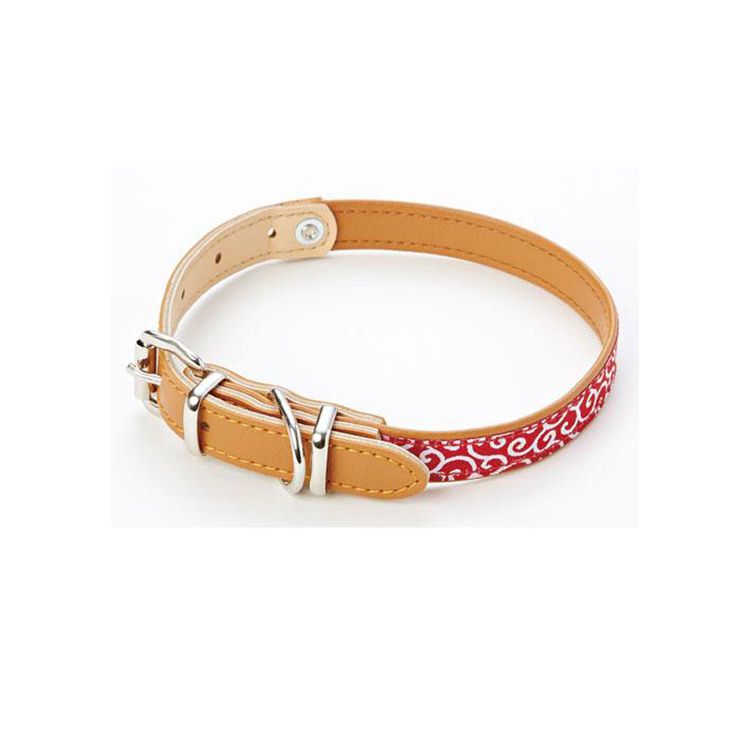 Petio 犬雅頸帶 紅色唐草 S 小型犬用 23-33cm